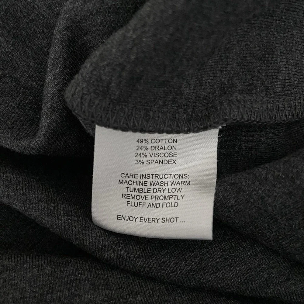 Linksoul Sweater Mens XL 1/4 Zip Mock Neck Pullover Long Sleeve Gray Golf Casual